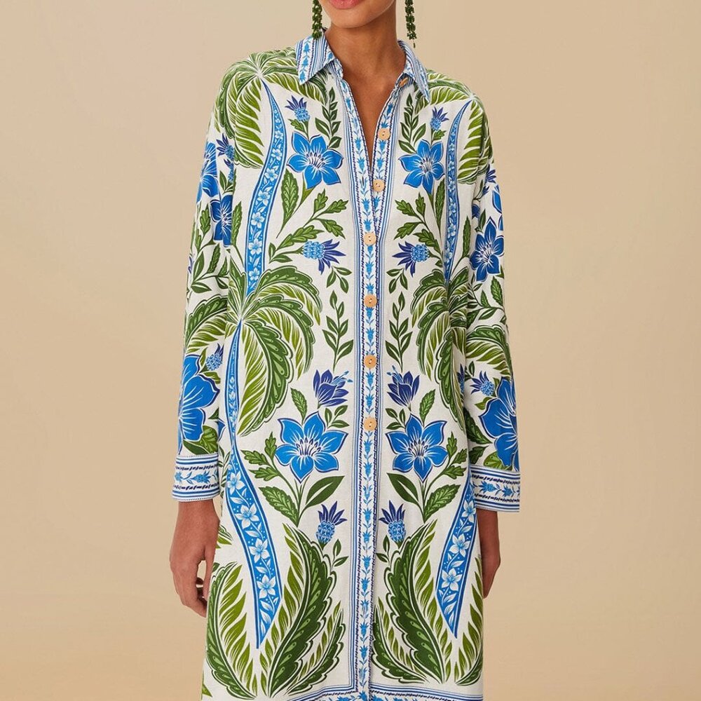 New w Tags Off-White Tropicance LENZING™ ECOVERO™ Euroflax™ Chemise